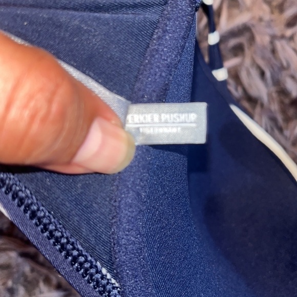 Aerie Navy Push-up Swimsuit high waisted bottoms size s/p. 36B - Picture 7 of 9